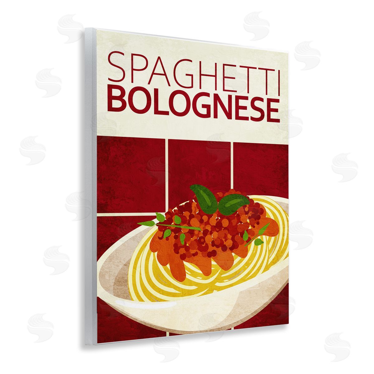Spaghetti Classic Kitchen Wood Plaque Wall Art, Home Decor by Kim Allen