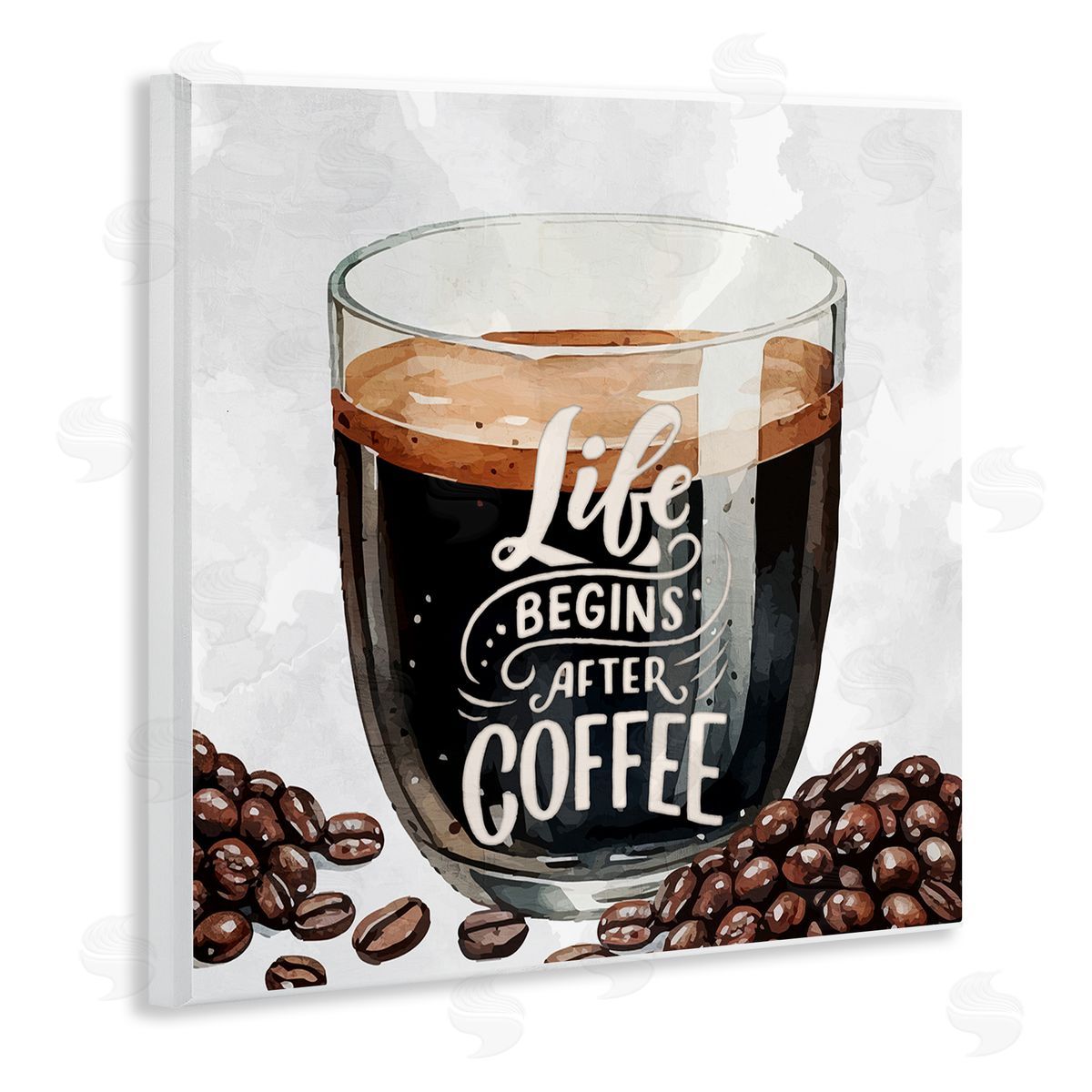 Life Begins After Coffee Wood Plaque Wall Art, Home Decor by Kim Allen
