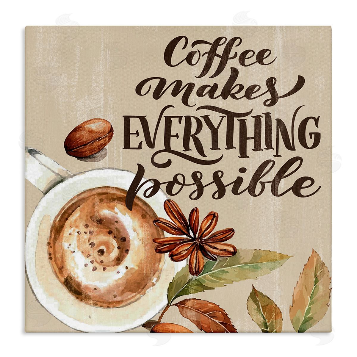 Rustic Coffee Makes Possible Canvas Wall Art, Home Decor by Kim Allen