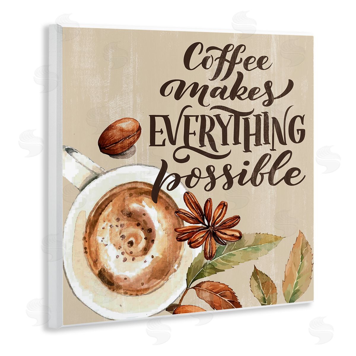 Rustic Coffee Makes Possible Wood Plaque Wall Art, Home Decor by Kim Allen