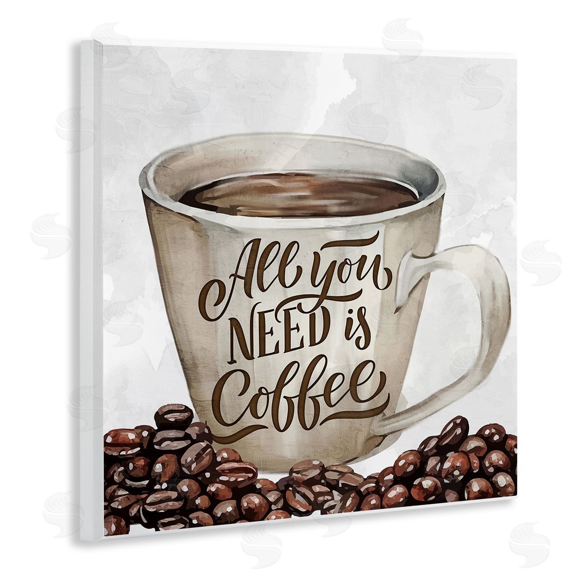 All You Need Morning Coffee Wood Plaque Wall Art, Home Decor by Kim Allen