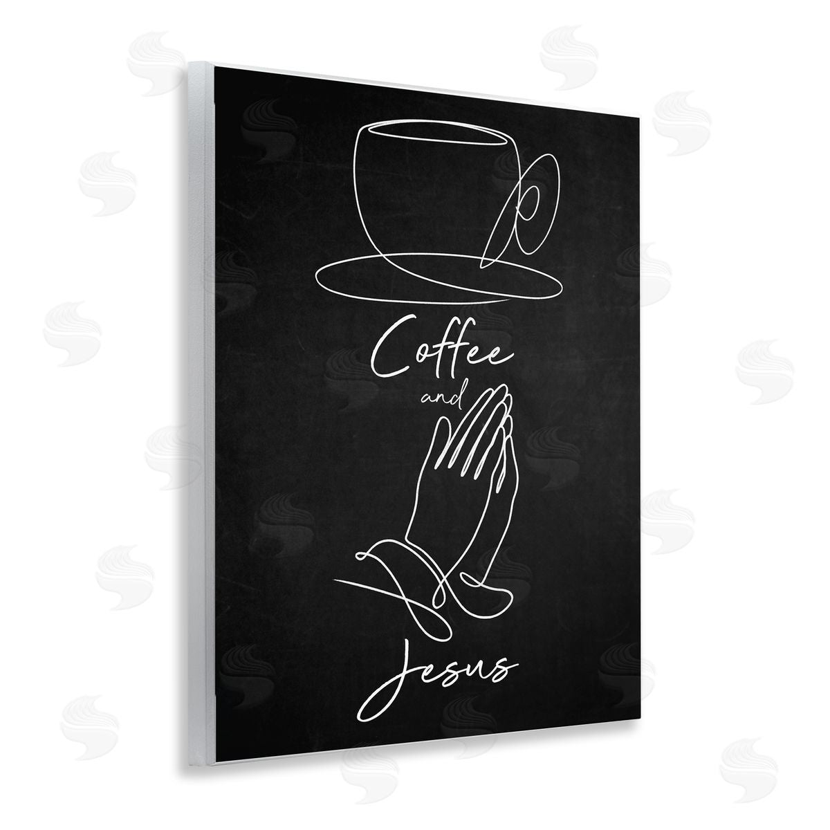 Coffee & Jesus Prayer Wood Plaque Wall Art, Home Decor by Marcus Prime