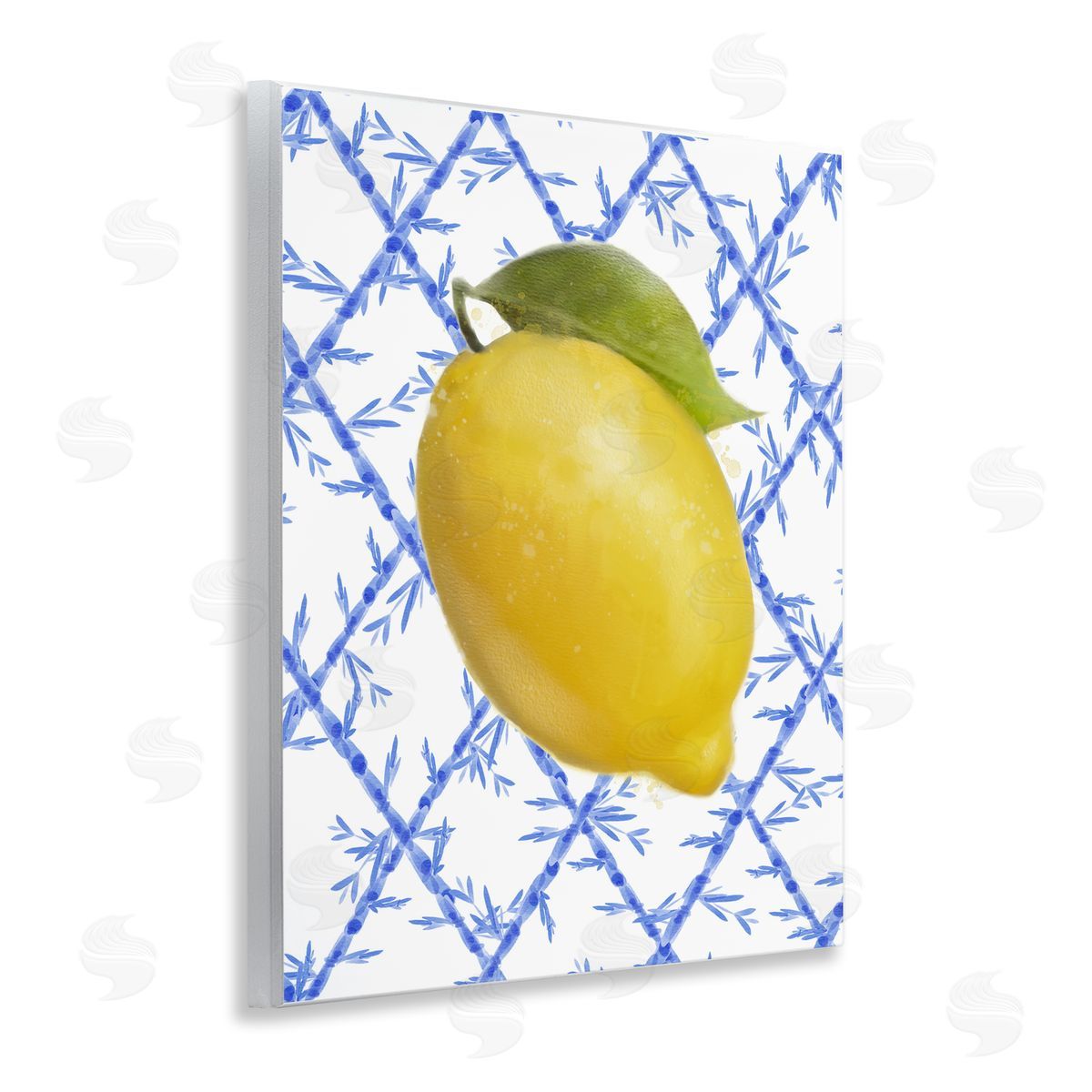 Lemon Over Bamboo Vines Wood Plaque Wall Art, Home Decor by Matthew Piotrowicz