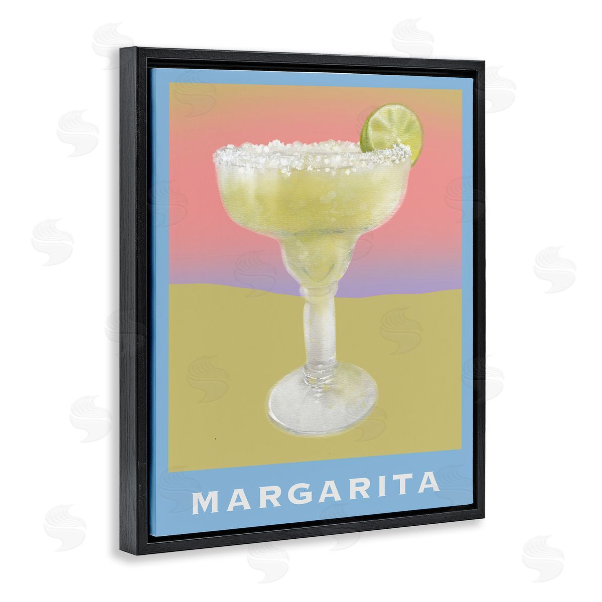 Margarita over Faded Gradient Black Floating Frame Canvas Wall Art, Home Decor by Matthew Piotrowicz