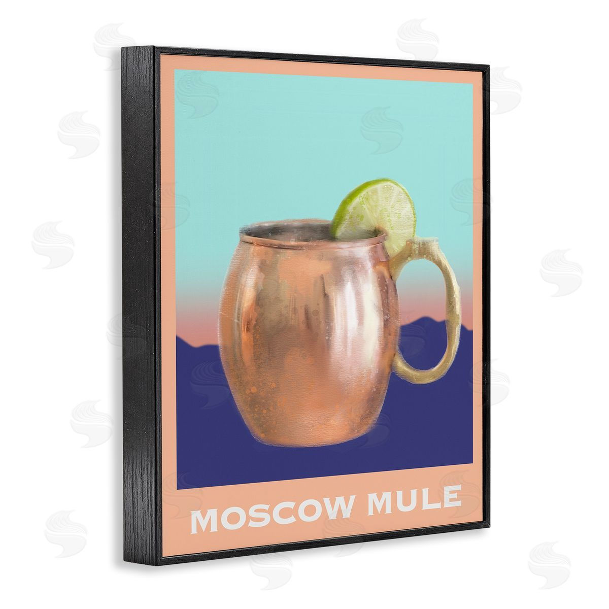 Moscow Mule over Landscape Black Frame Print Wall Art, Home Decor by Matthew Piotrowicz