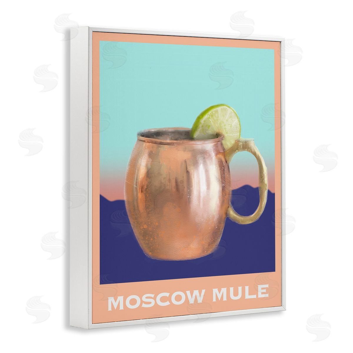 Moscow Mule over Landscape White Frame Print Wall Art, Home Decor by Matthew Piotrowicz