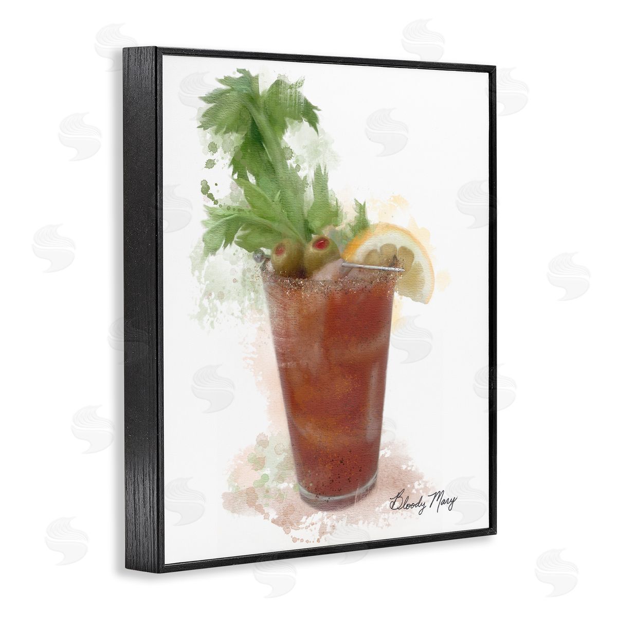 Modern Bloody Mary Black Frame Print Wall Art, Home Decor by Matthew Piotrowicz