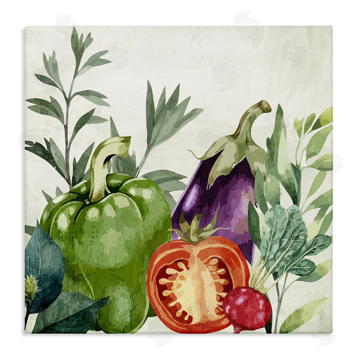 Organic Garden Vegetables Canvas Wall Art, Home Decor by Kim Allen