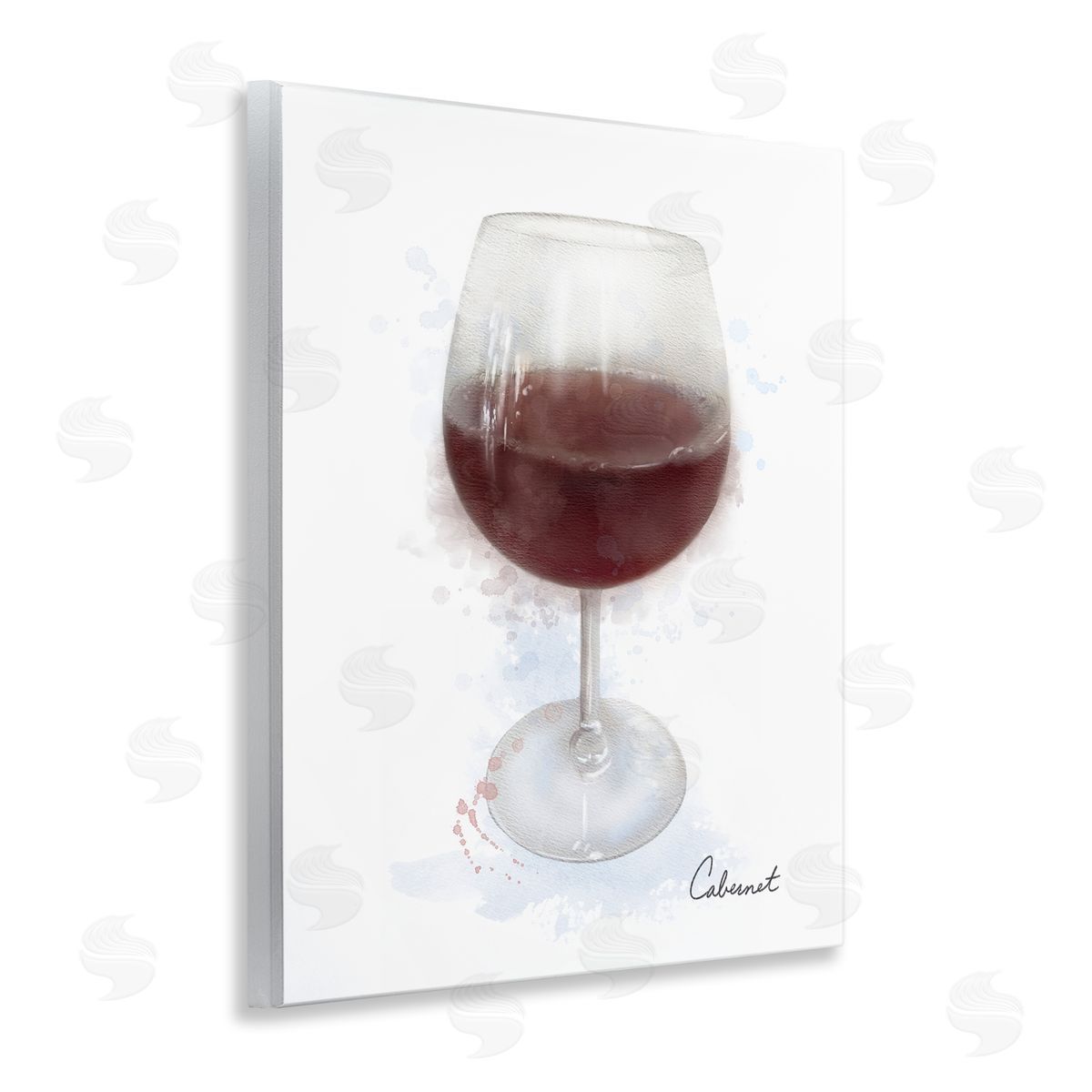 Modern Cabernet in Glass Wood Plaque Wall Art, Home Decor by Matthew Piotrowicz