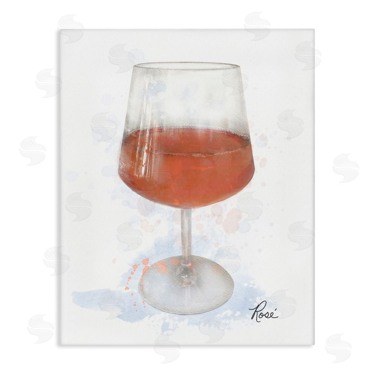 Modern Rosé in Glass Canvas Wall Art, Home Decor by Matthew Piotrowicz