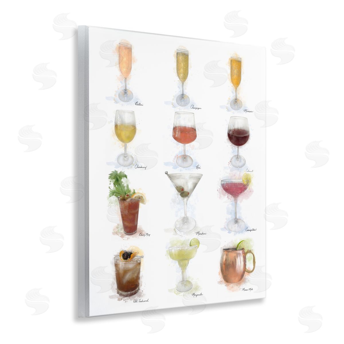 Soft Artisanal Cocktails Menu Wood Plaque Wall Art, Home Decor by Matthew Piotrowicz