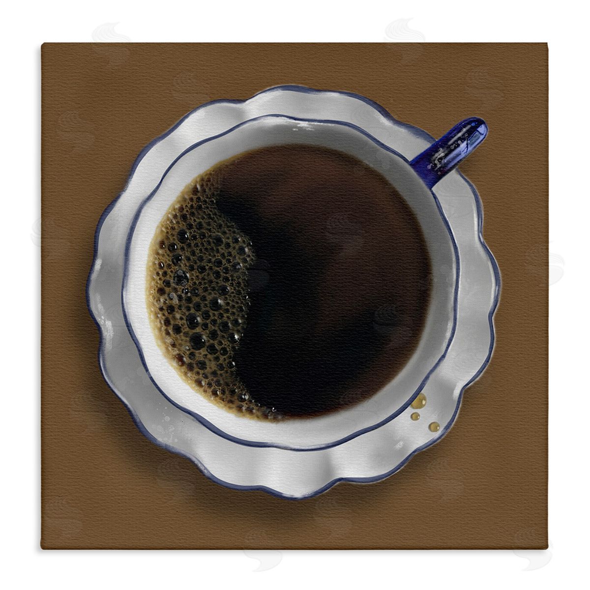 Aerial View Coffee Cup Canvas Wall Art, Home Decor by Matthew Piotrowicz