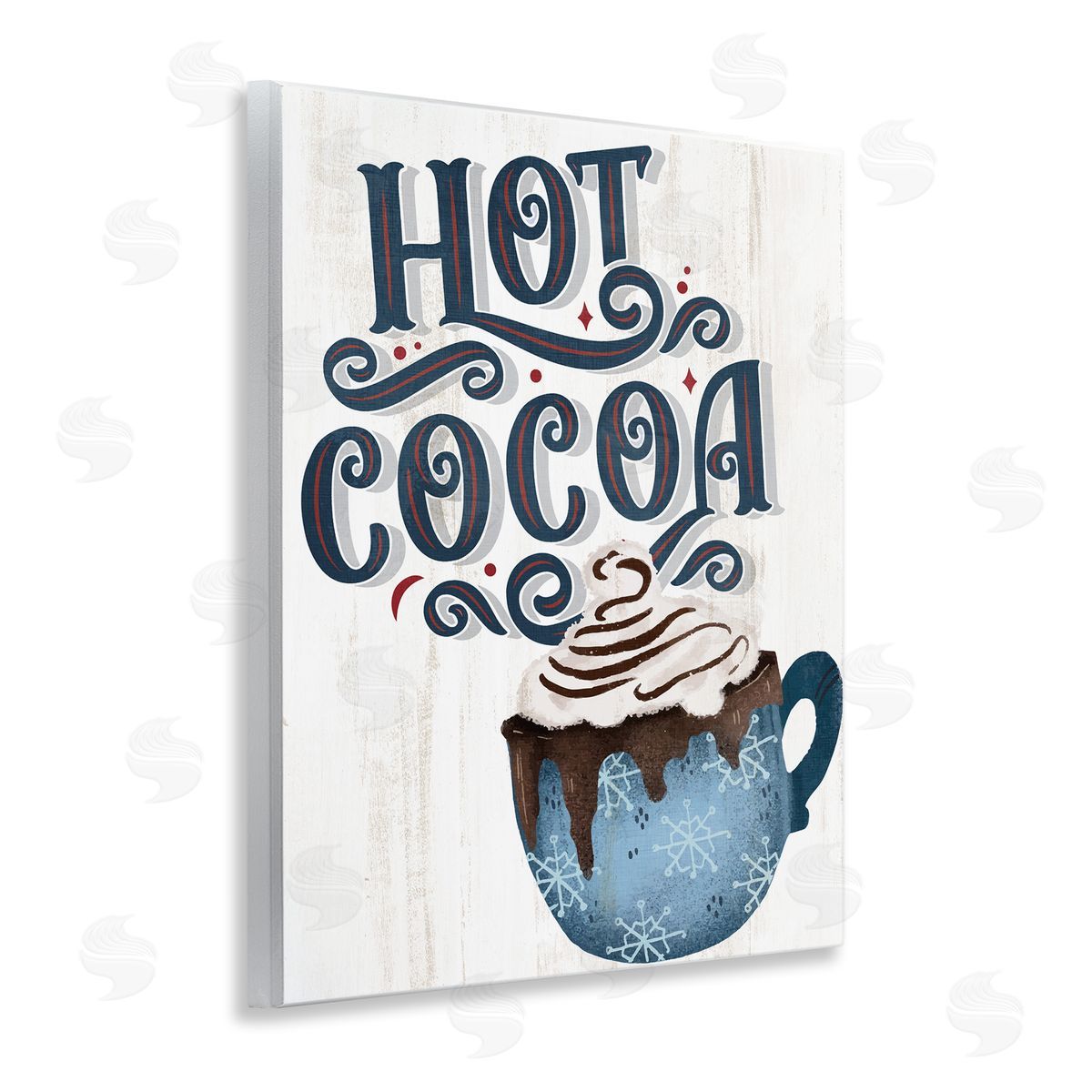 Warm Rustic Hot Cocoa Wood Plaque Wall Art, Home Decor by Kim Allen