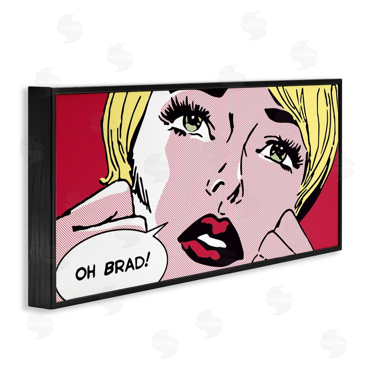 Iconic Pop Comic Woman Black Frame Print Wall Art, Home Decor by Sheila B.