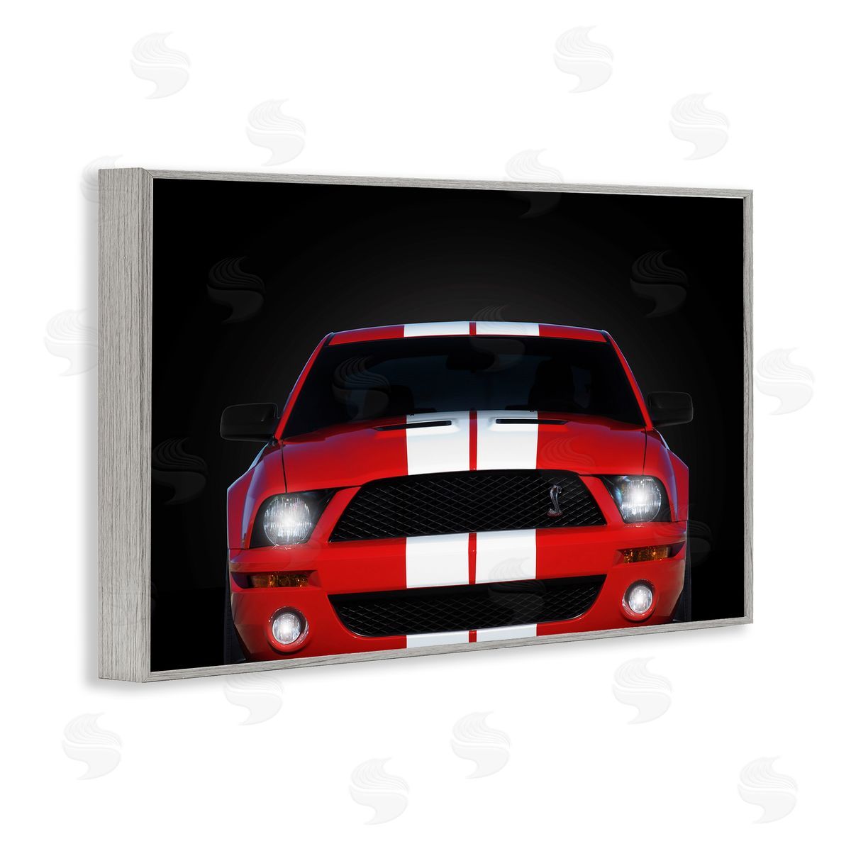 Iconic Red Sports Car Grey Frame Print Wall Art, Home Decor by Mark Rogan