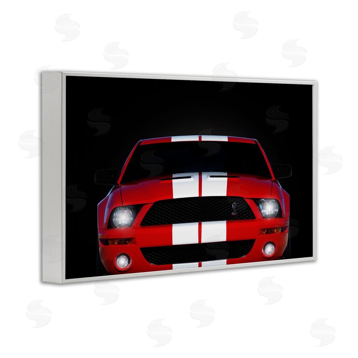 Iconic Red Sports Car White Frame Print Wall Art, Home Decor by Mark Rogan