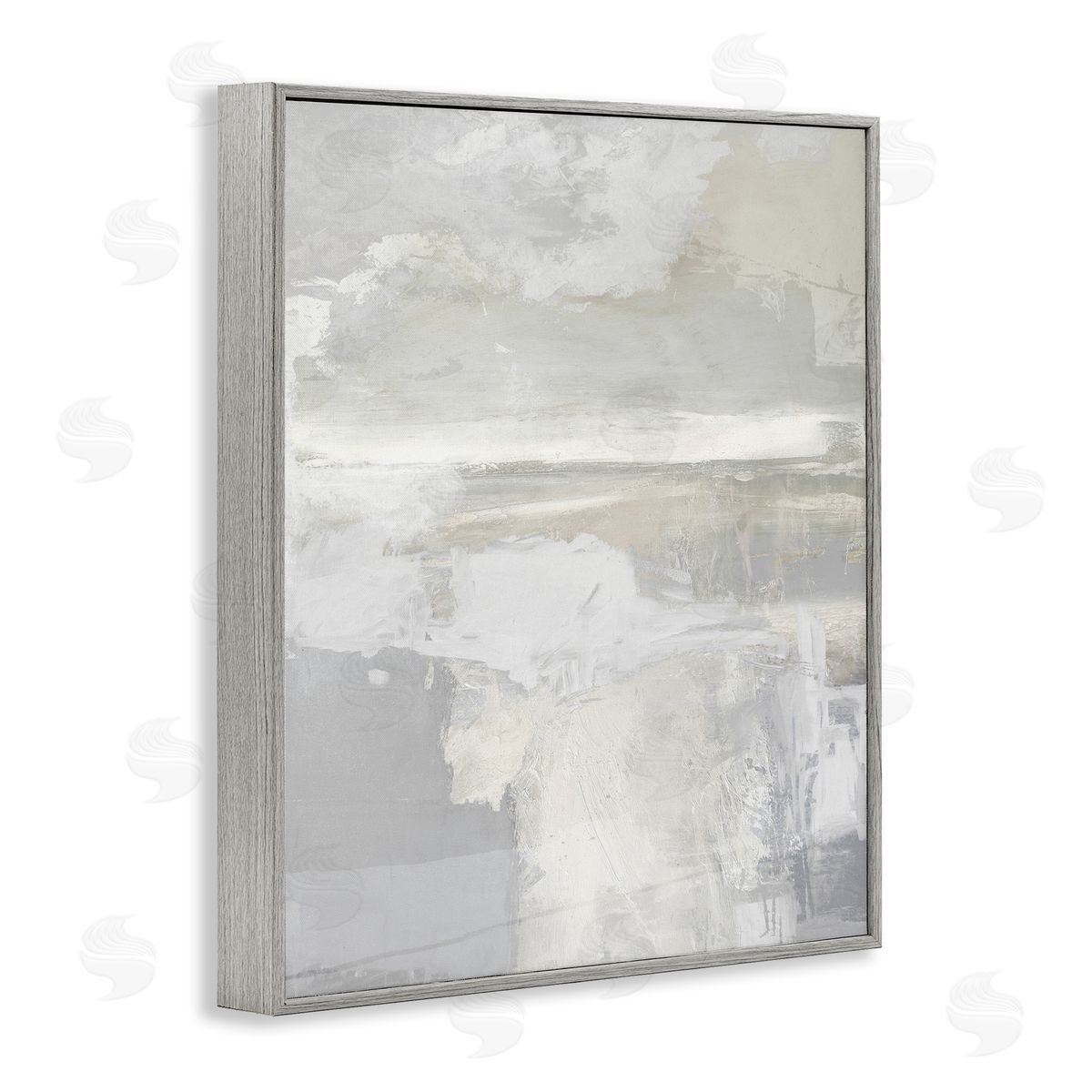Cascading Soft Neutrals Grey Frame Print Wall Art, Home Decor by Rachel Springer