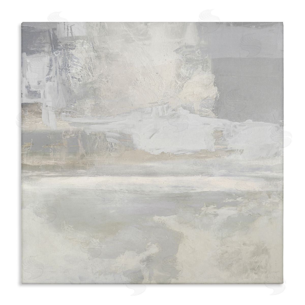 Serene Abstraction of Grey Canvas Wall Art, Home Decor by Rachel Springer