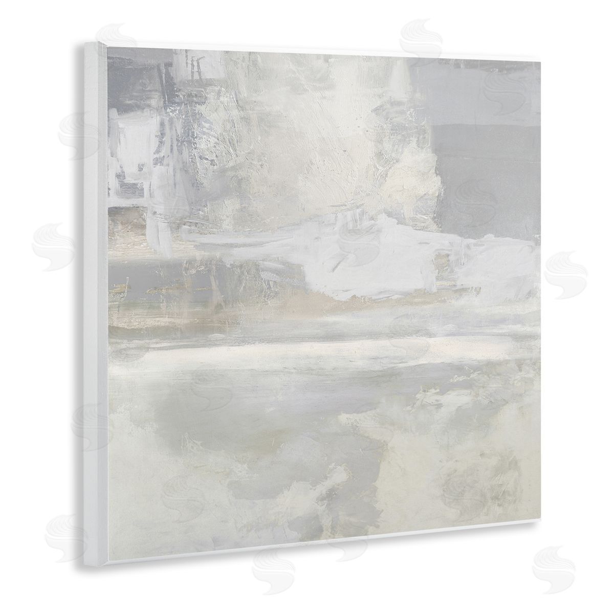 Serene Abstraction of Grey Wood Plaque Wall Art, Home Decor by Rachel Springer