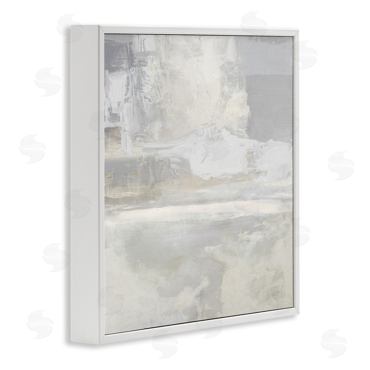 Serene Abstraction of Grey White Frame Print Wall Art, Home Decor by Rachel Springer