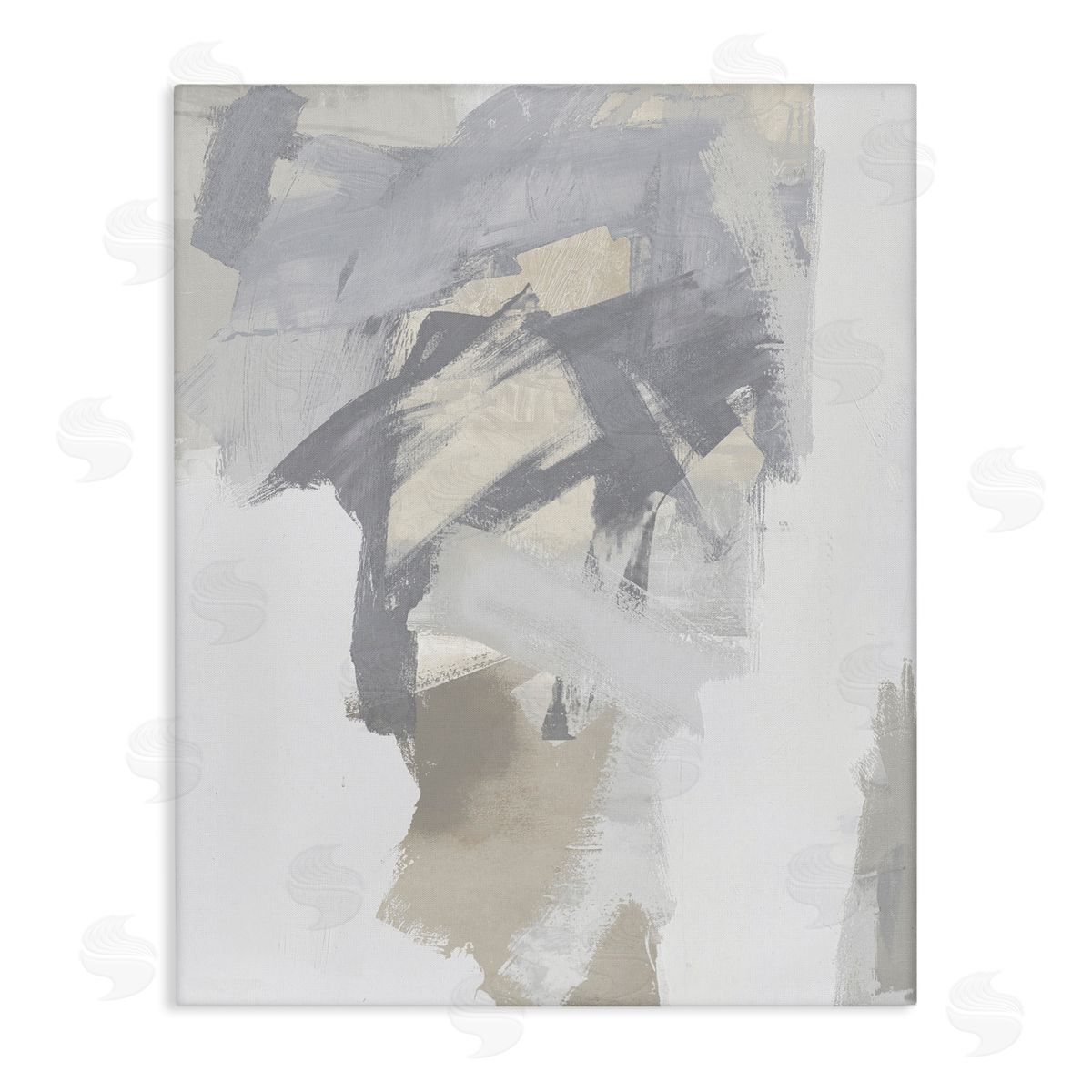 Elegant Contemporary Grey Shades Canvas Wall Art, Home Decor by Rachel Springer