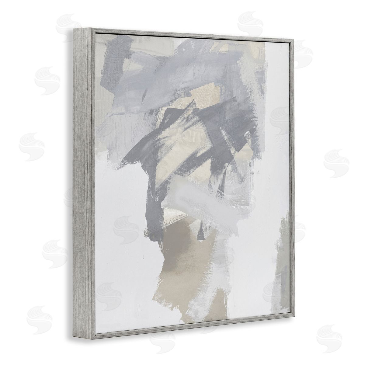 Elegant Contemporary Grey Shades Grey Frame Print Wall Art, Home Decor by Rachel Springer