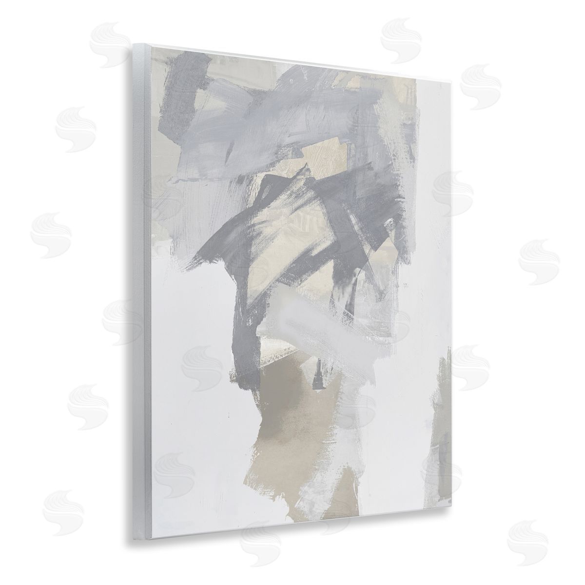 Elegant Contemporary Grey Shades Wood Plaque Wall Art, Home Decor by Rachel Springer