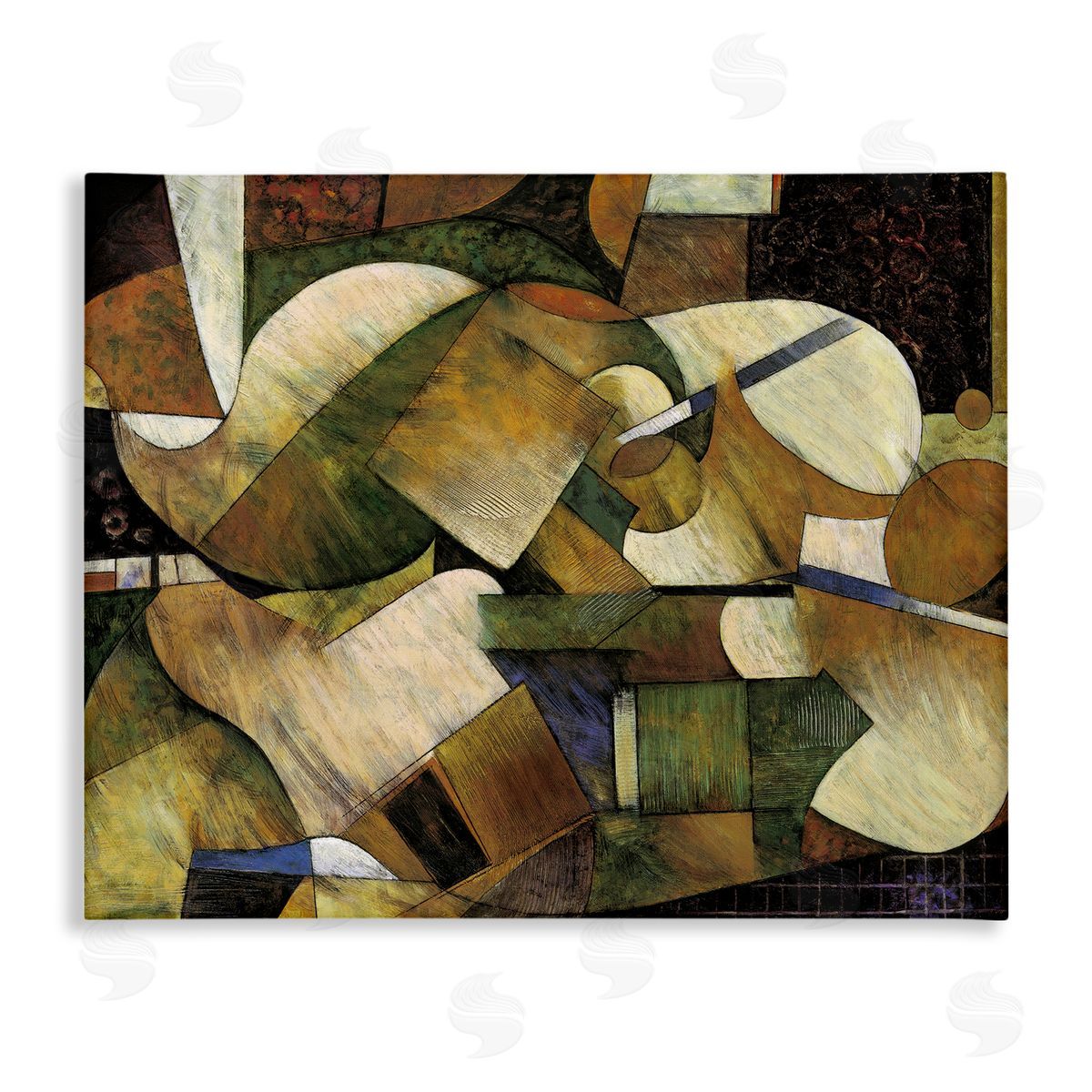 Expressive Geometric Abstraction Canvas Wall Art, Home Decor by Jonathan Parsons