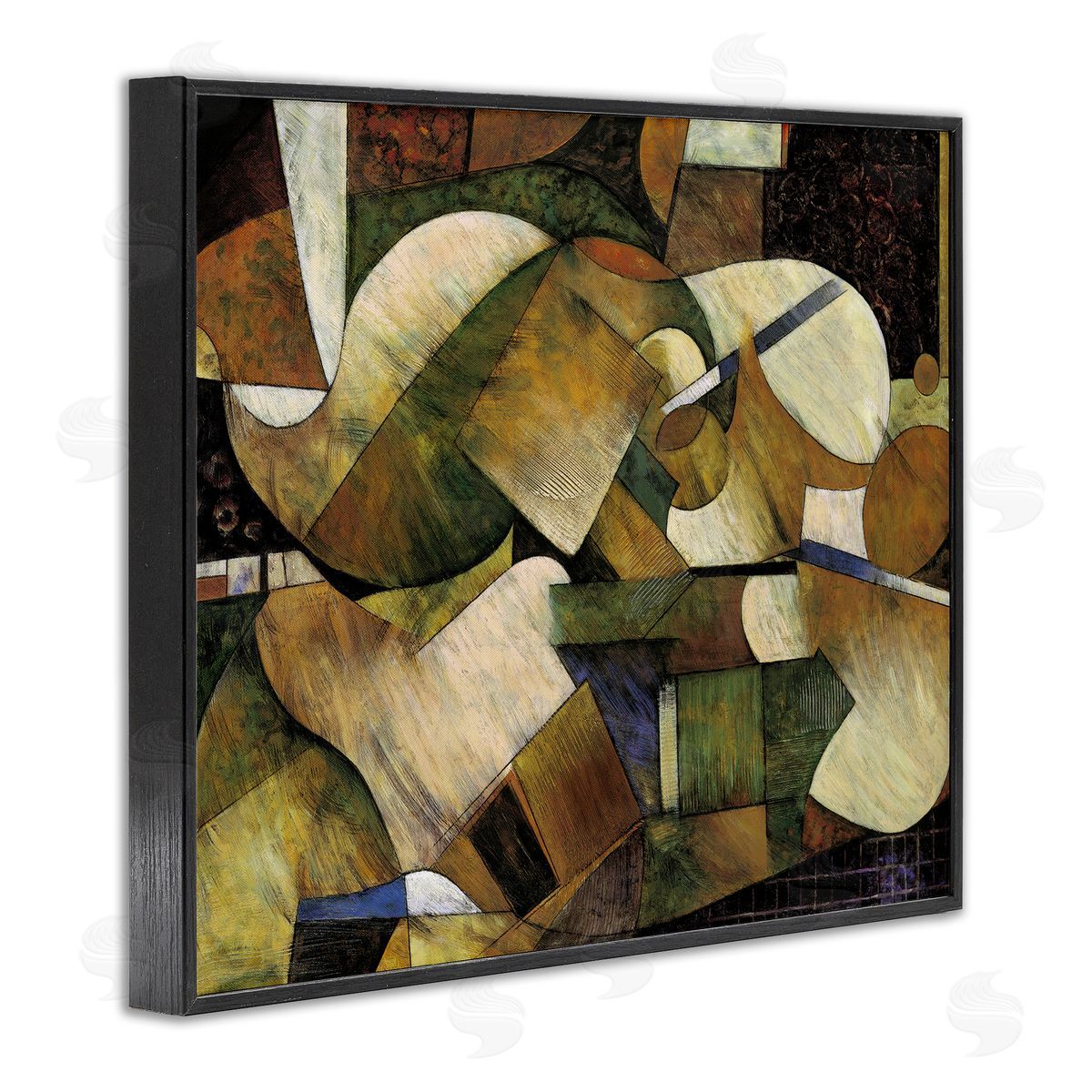 Expressive Geometric Abstraction Black Frame Print Wall Art, Home Decor by Jonathan Parsons