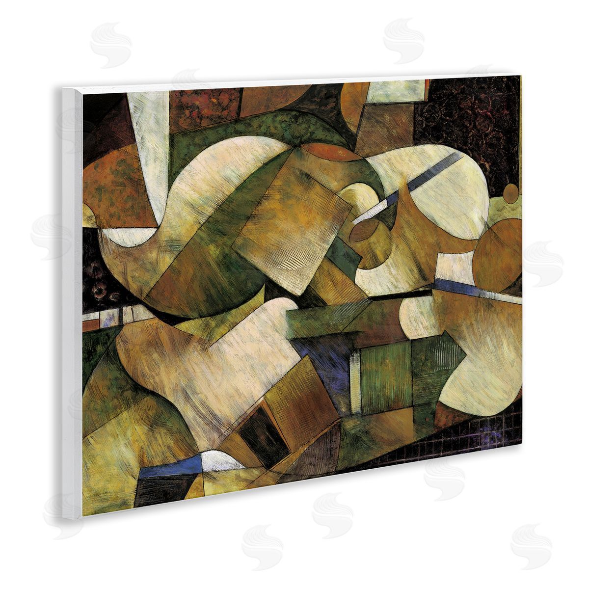 Expressive Geometric Abstraction Wood Plaque Wall Art, Home Decor by Jonathan Parsons