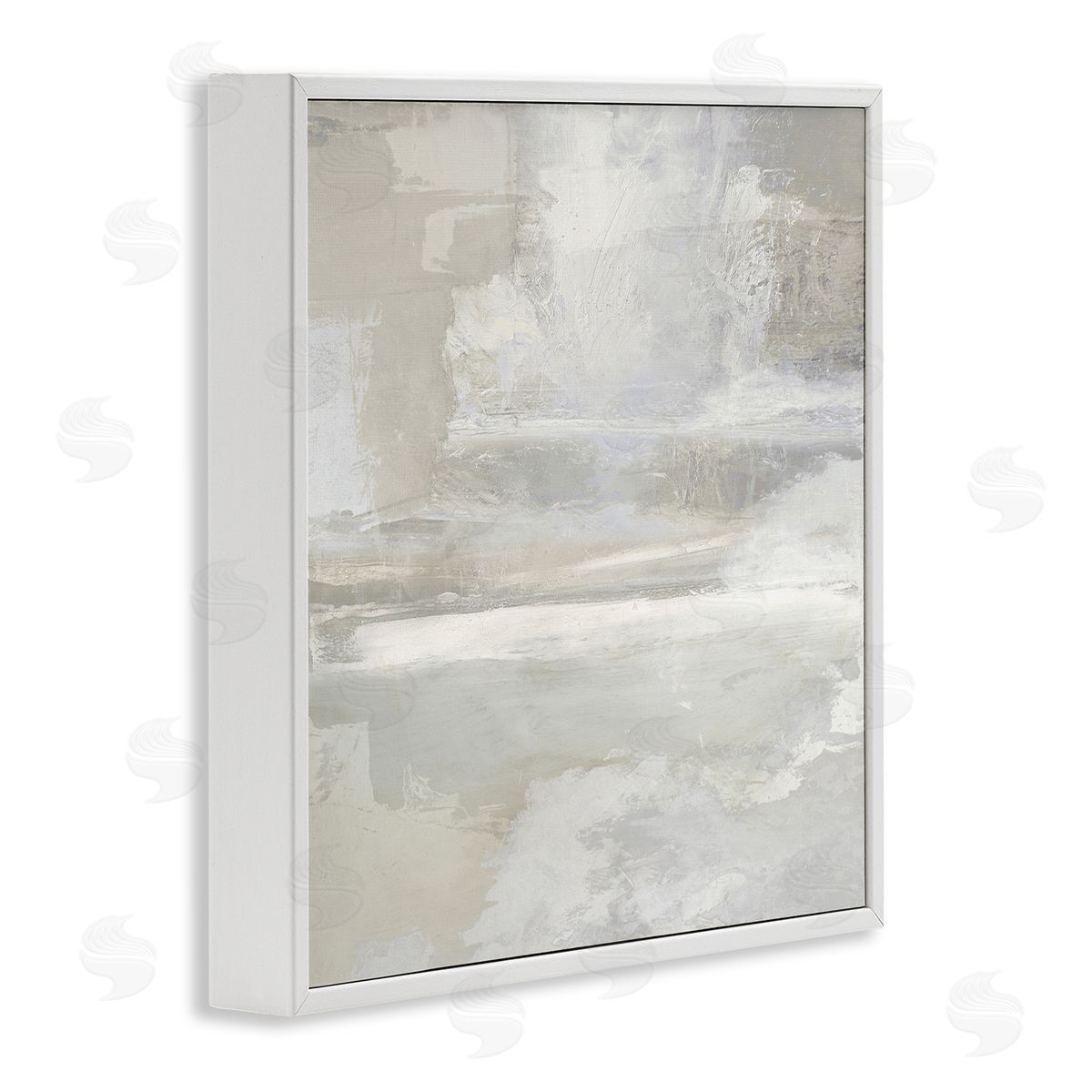 Contemporary Neutrals Abstract White Frame Print Wall Art, Home Decor by Rachel Springer