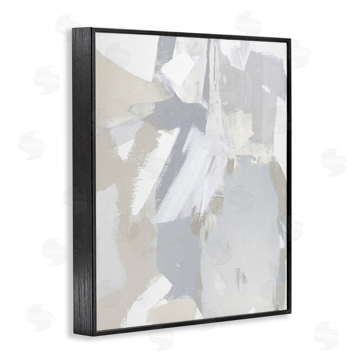 Neutral Tones Grey & Beige Black Frame Print Wall Art, Home Decor by Rachel Springer