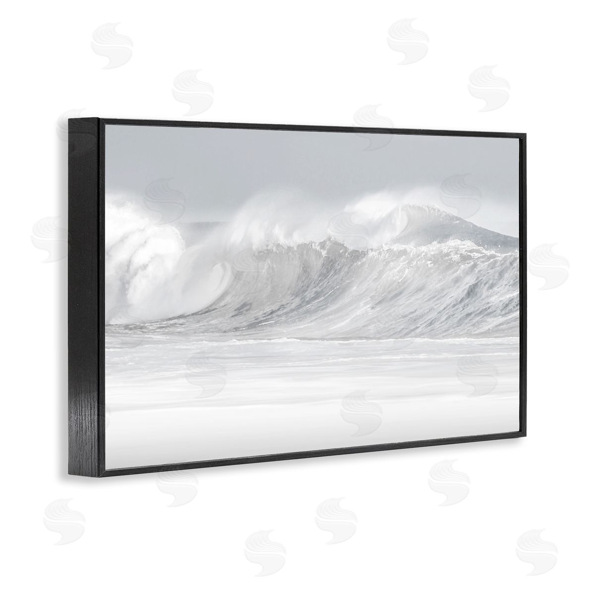 Cresting Beach Wave Black Frame Print Wall Art, Home Decor by Maggie Olsen