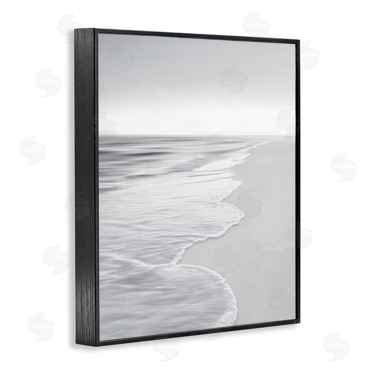 Foamy Beach Coast Black Frame Print Wall Art, Home Decor by Maggie Olsen