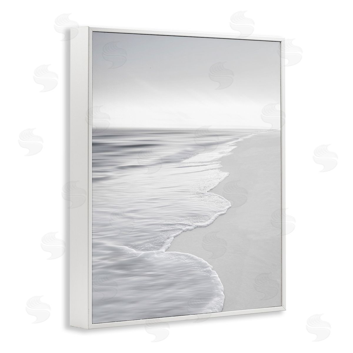 Foamy Beach Coast White Frame Print Wall Art, Home Decor by Maggie Olsen