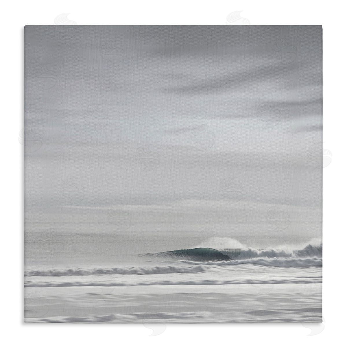 Misty Grey Beach Ripples Canvas Wall Art, Home Decor by Maggie Olsen
