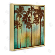 John Seba | Looming Palms on Gradient