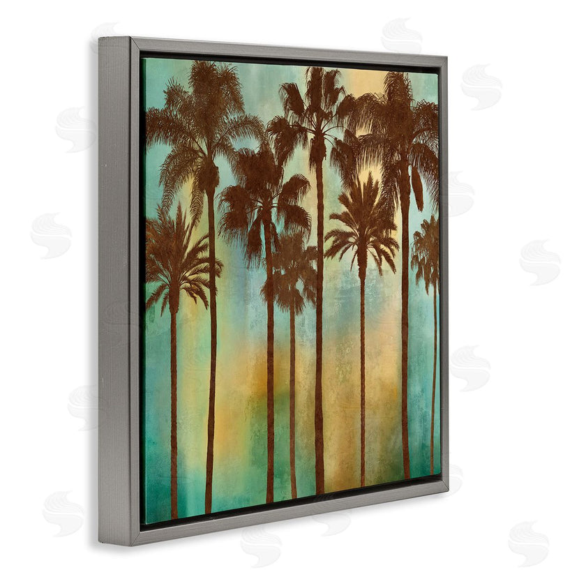 John Seba | Looming Palms on Gradient