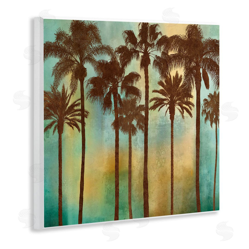 John Seba | Looming Palms on Gradient