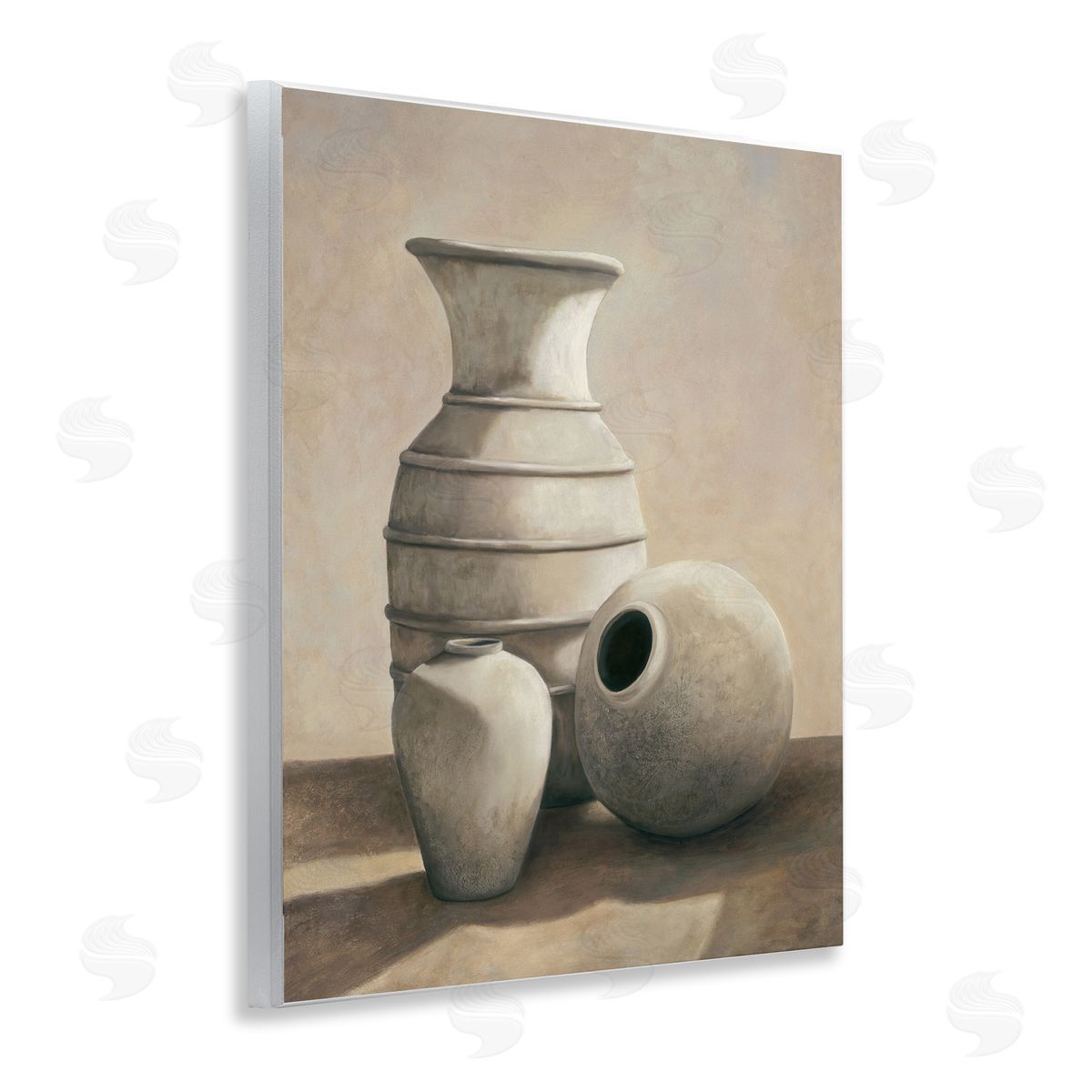 Traditional Vessels Still Life Wood Plaque Wall Art, Home Decor by André Mazo