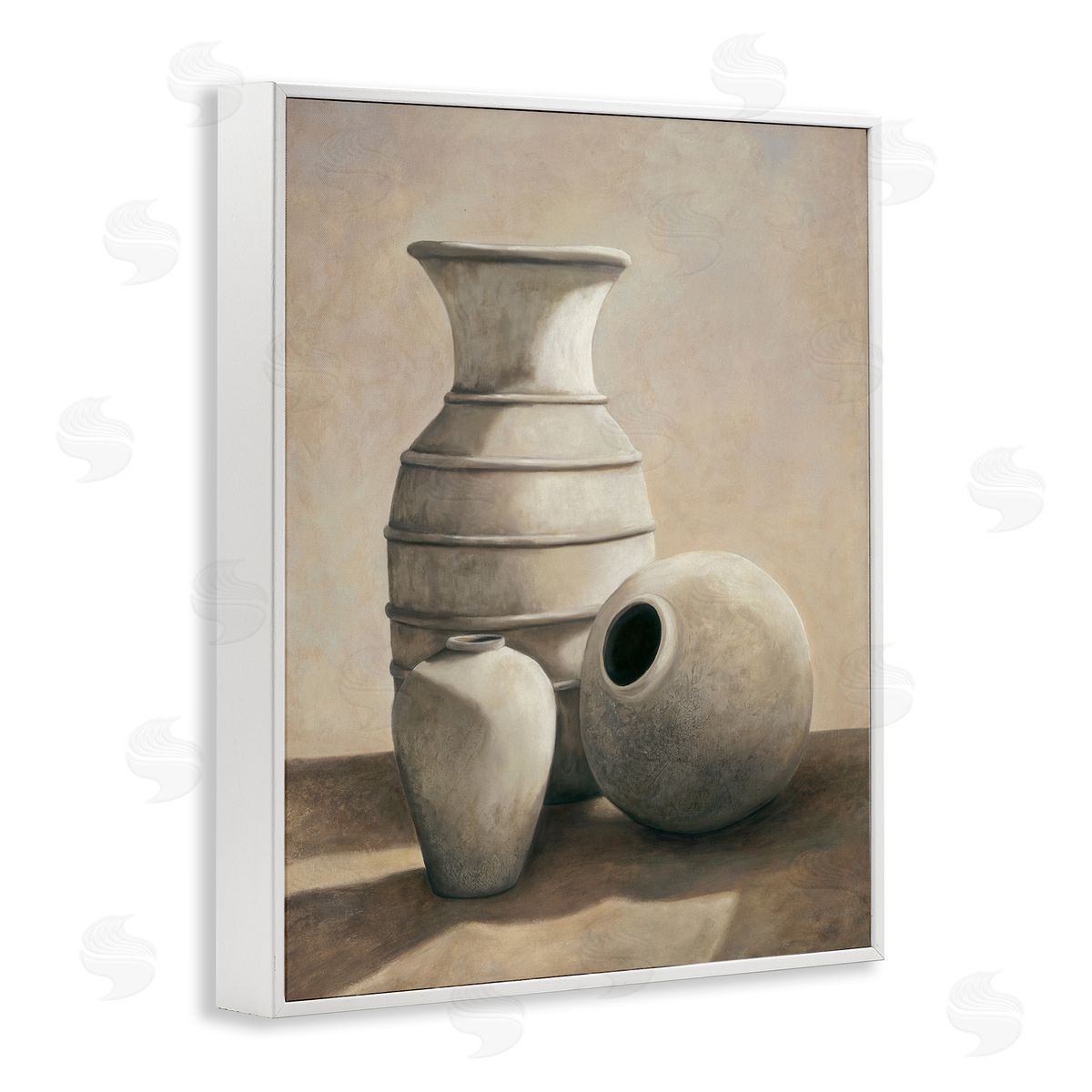 Traditional Vessels Still Life White Frame Print Wall Art, Home Decor by André Mazo