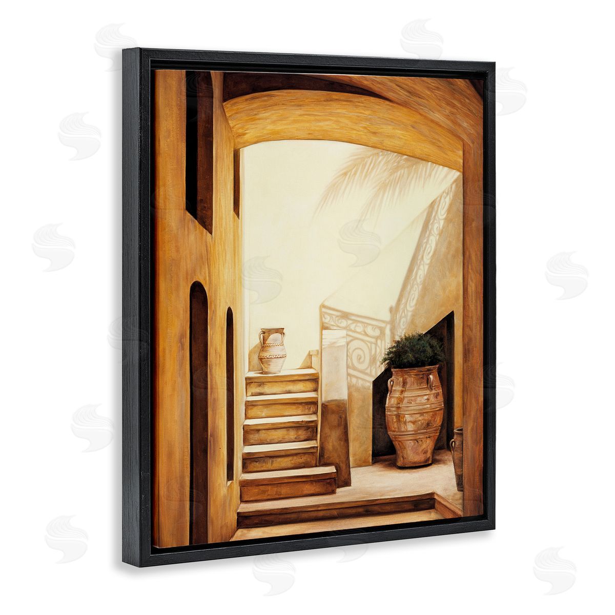 Timeless Architecture Interior Black Floating Frame Canvas Wall Art, Home Decor by Eduardo