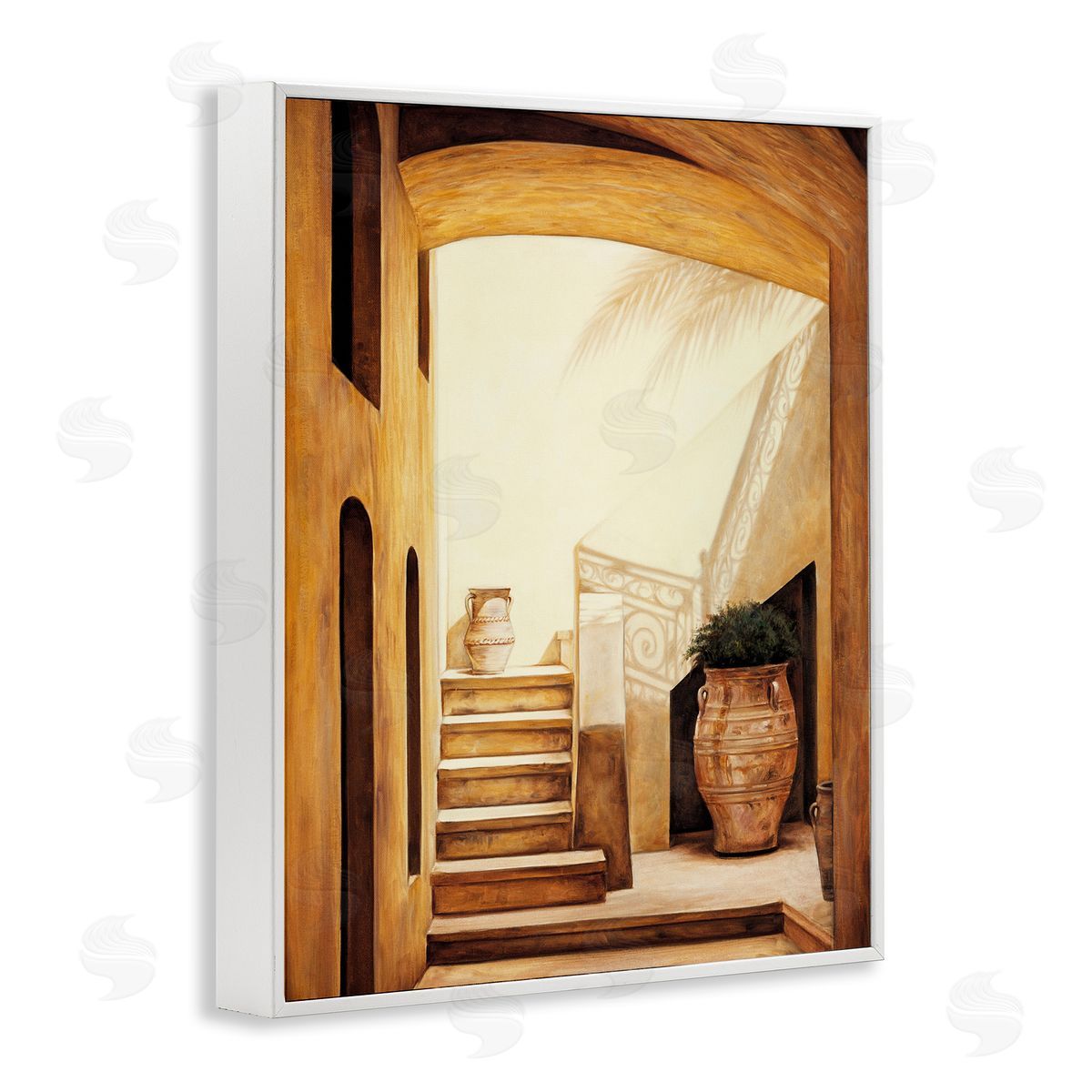 Timeless Architecture Interior White Frame Print Wall Art, Home Decor by Eduardo