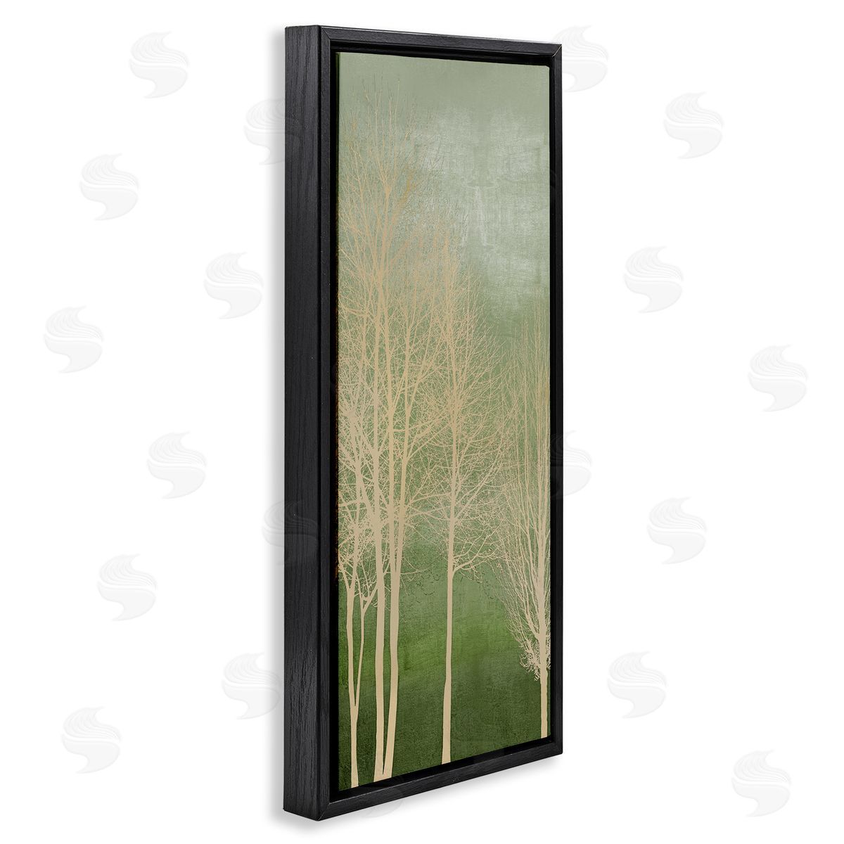 Subtle Ombre & Tree Black Floating Frame Canvas Wall Art, Home Decor by Kate Bennett