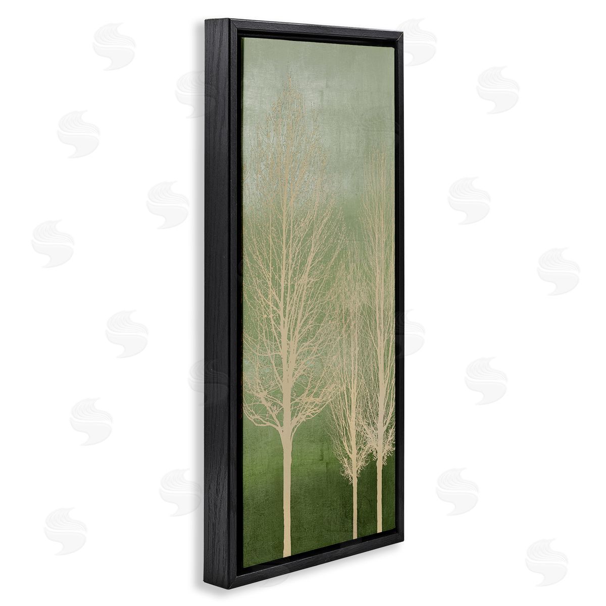 Tree Over Ombre Black Floating Frame Canvas Wall Art, Home Decor by Kate Bennett