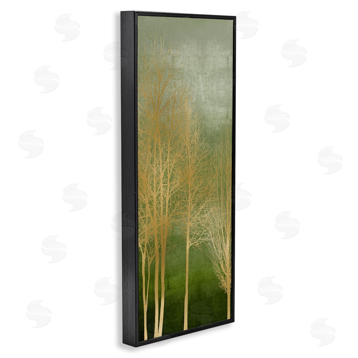 Minimal Gold Branches Black Frame Print Wall Art, Home Decor by Kate Bennett