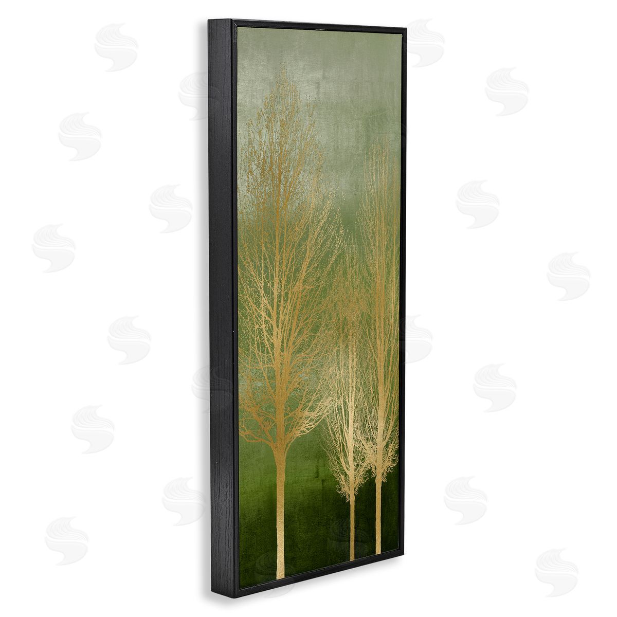 Tranquil Gold Branches Black Frame Print Wall Art, Home Decor by Kate Bennett