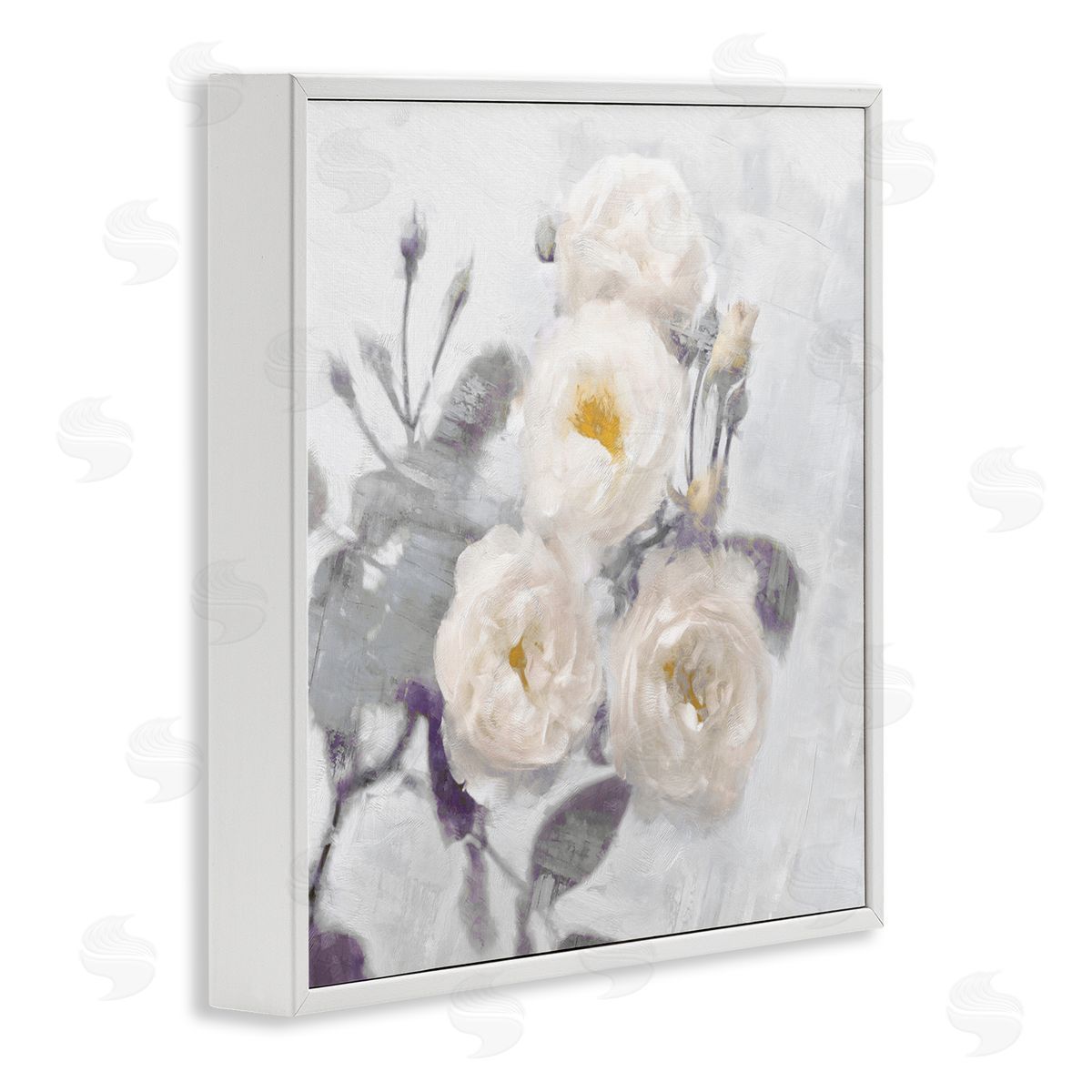 Bundle of White Blooms White Frame Print Wall Art, Home Decor by Emily Ford