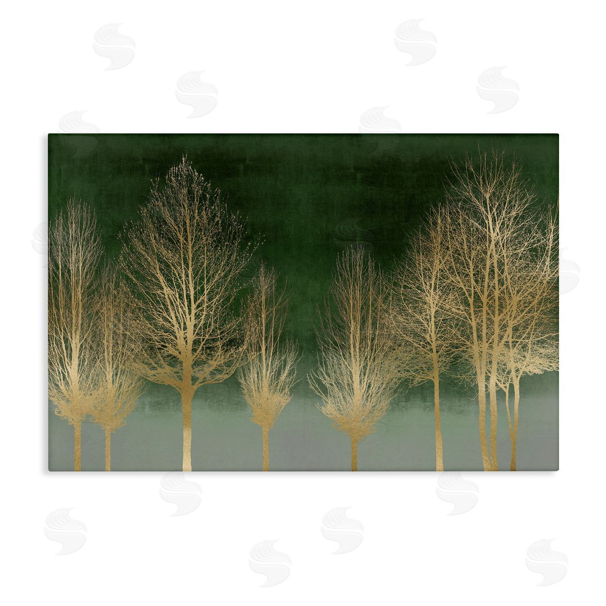 Gold Gradient Forest Canvas Wall Art, Home Decor by Kate Bennett