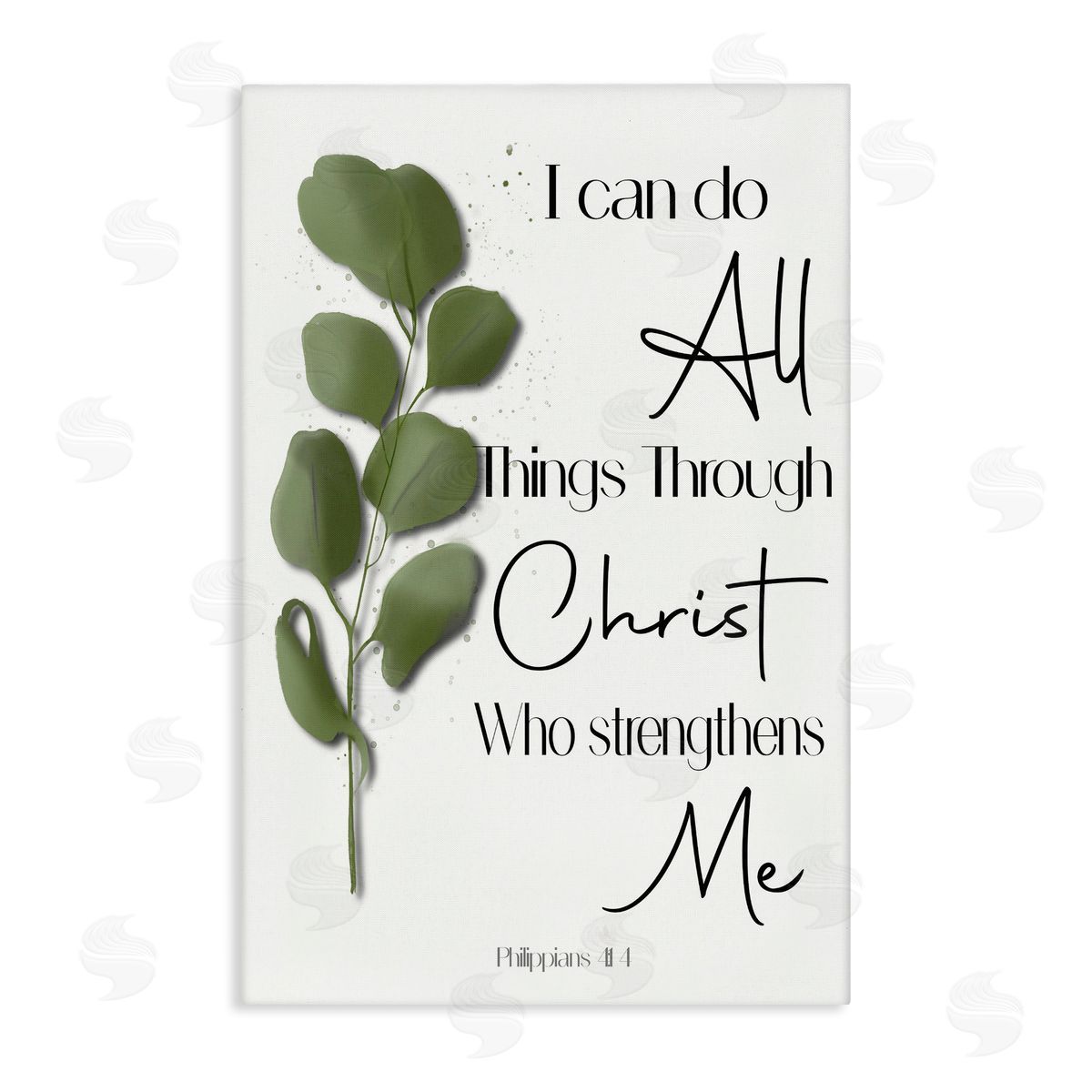 Proverb & Herb Sprig Canvas Wall Art, Home Decor by Amber Clarkson